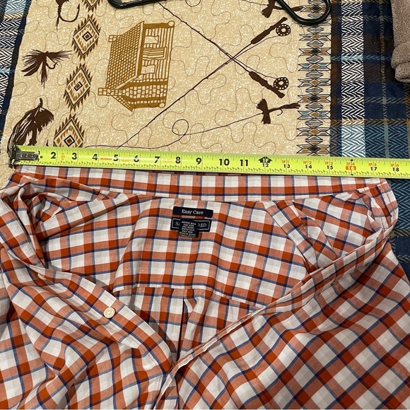 Saddlebred easy care men’s button up tartan plaid shirt size M used - Picture 7 of 8